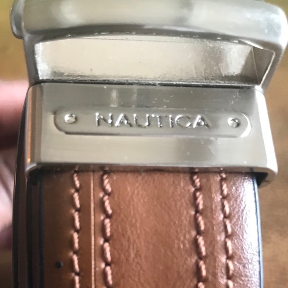 Men’s Nautica Handcrafted Leather Belt - Picture 1 of 3